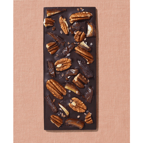 Spring & Mulberry Date Sweetened Chocolate Bar ~ Madijool Dates, Pecans, Himalayan Salt