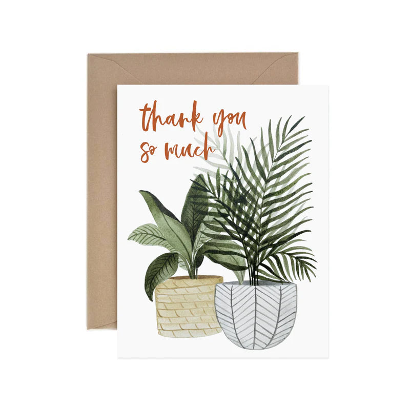 Paper Anchor Co. Greeting Card Thank You so Much Potted Plant