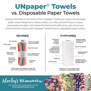 Marley's Monsters Rolled Unpaper Towels | Vintage Lemons | 12 pack