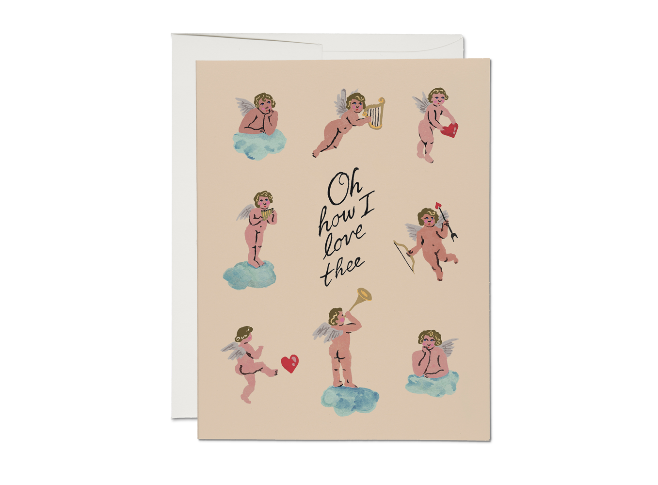Red Cap Cards - Little Cupids Valentine's Day greeting card