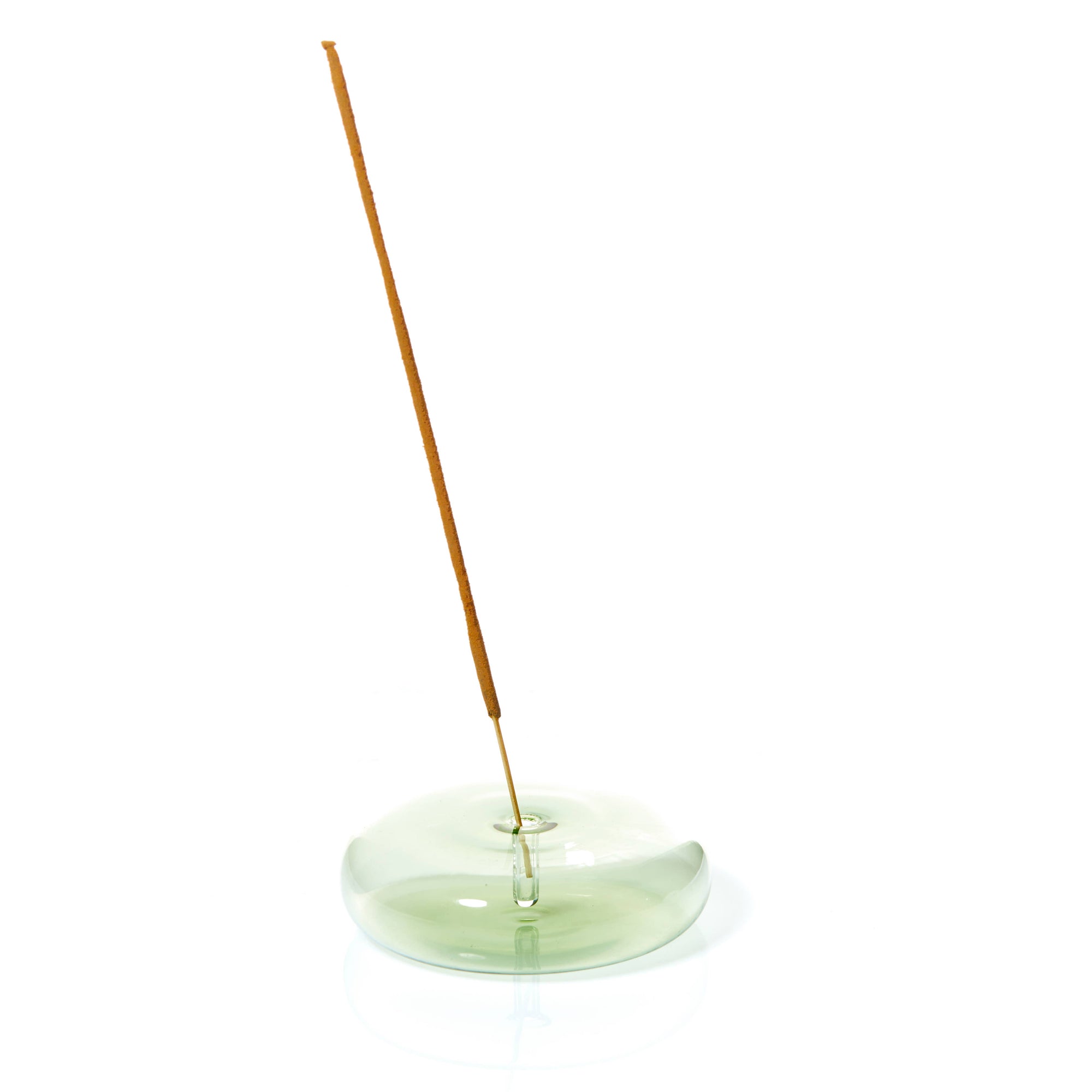 Maegen Dimple | Hand Blown Glass Incense Holder Green
