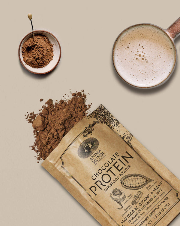 Anima Mundi Chocolate Protein Superfood Powder | organic + adaptogenic
