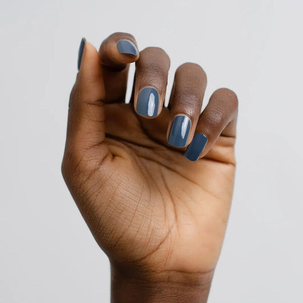 Fashionable Grey Blue Manicure Stock Image - Image of shiny, creativity:  169574847